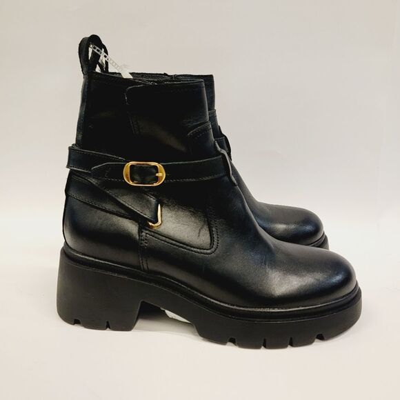 NEW Steve Madden Black Leather Colletta Zip Up Ankle Boot Size 7.5 8 8.5 9 NWT - Picture 5 of 11